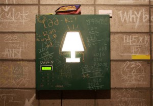 Calculating chalkboard-math-lamp