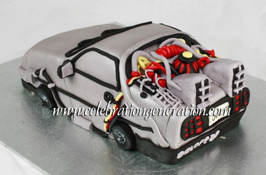 This Back to the Future Delorean Cake is a homage to the follies or Marty