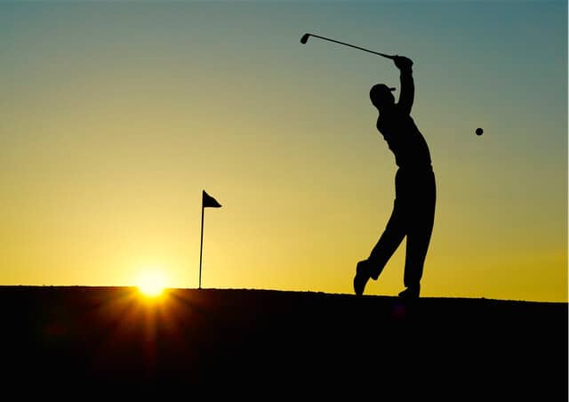 golf sunset sport golfer